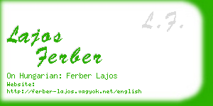 lajos ferber business card